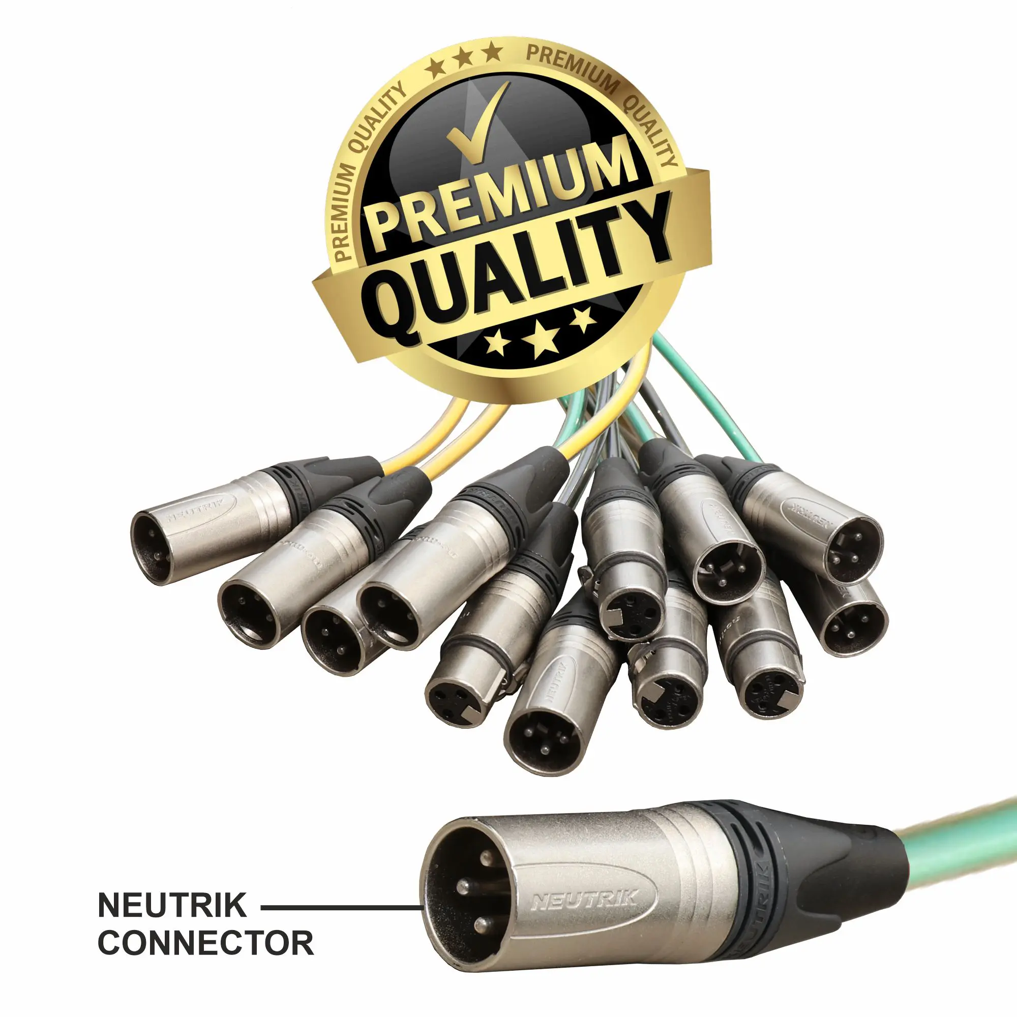 Hawk HNSS804LU15 12 channel ready made snake cable with Neutrik connectors