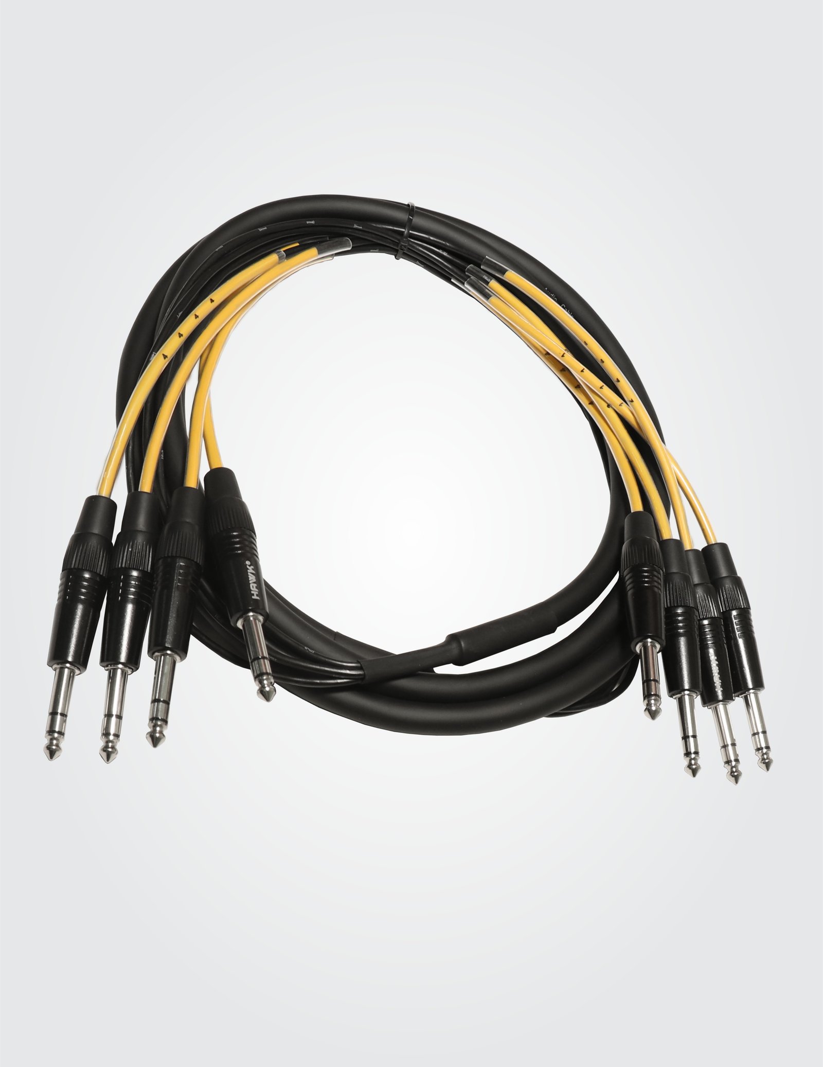 HawK HST4LU03 4 Channel Balanced Snake with 1/4″ TRS Male to 1/4″ TRS Male, 3 Meters