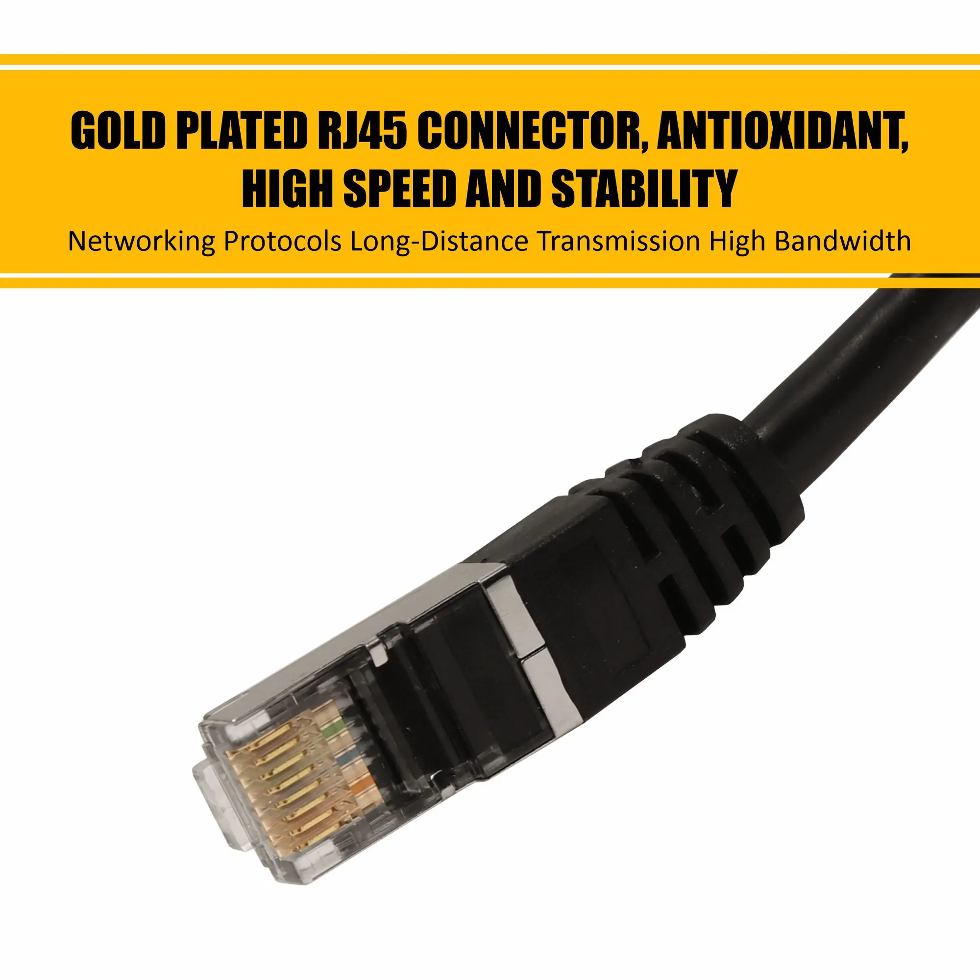 HRJ45LU01 – CAT6 Shielded Cable With RJ45 1M