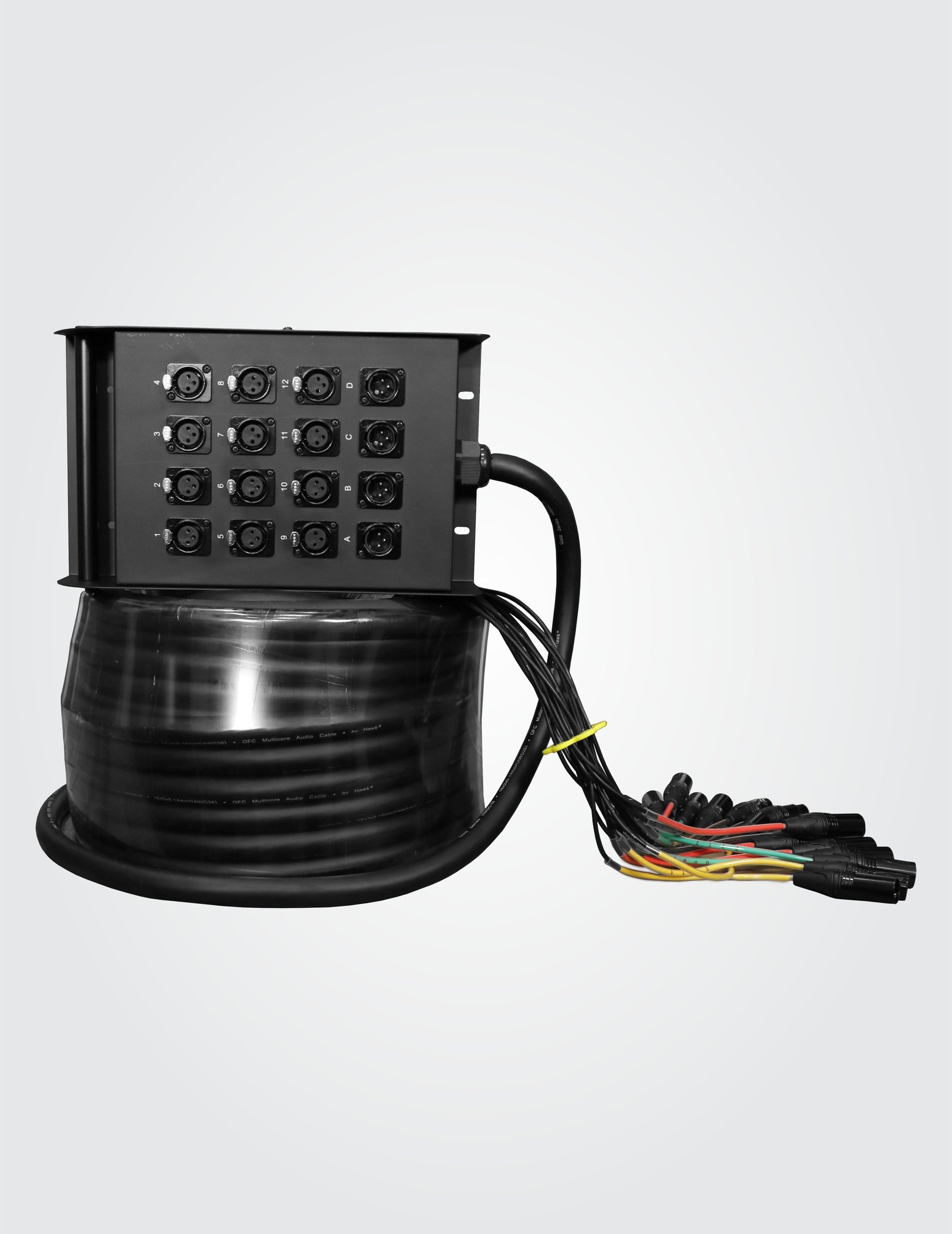 Hawk HSS1204LU15 16 channel snake cable with stage box 15 meters