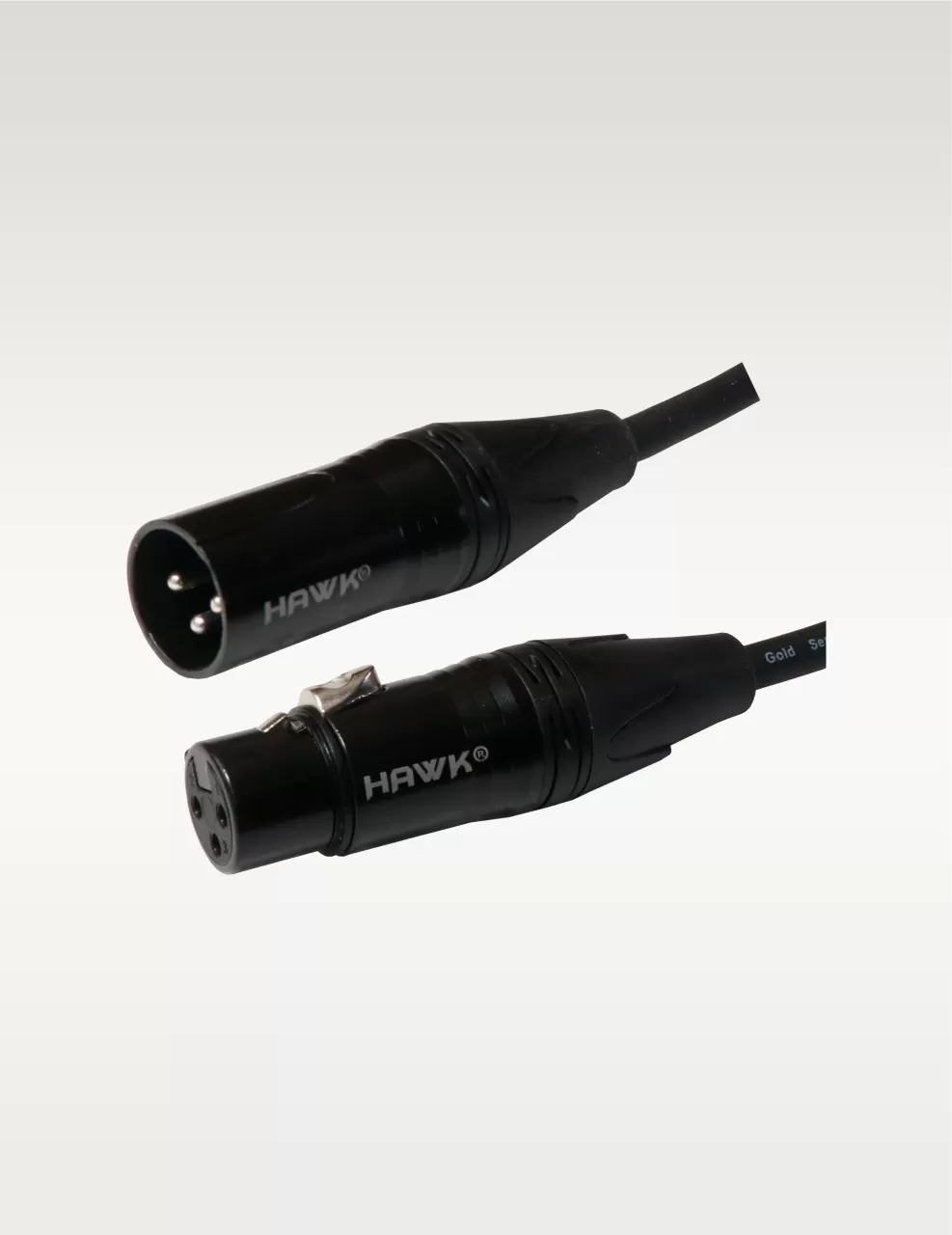 Hawk SXFG-033 Gold Series 10-meter balanced XLR male-to-female audio cable with cable tie