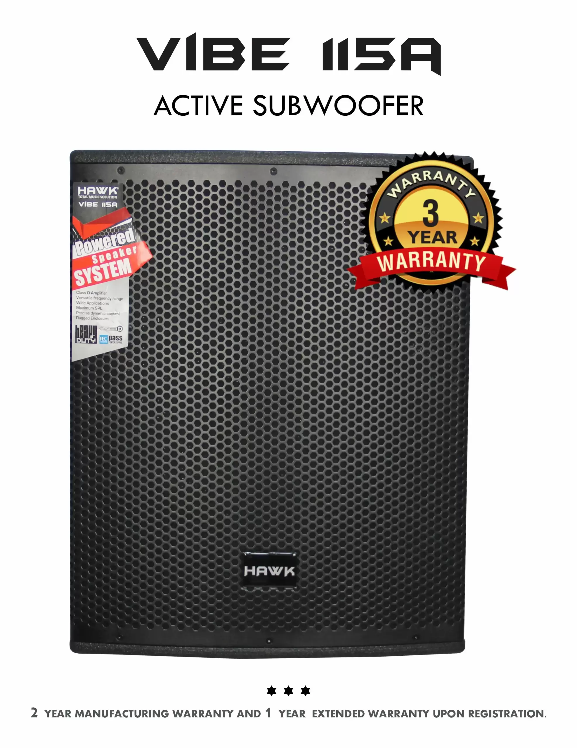 VIBE 115A 2200 Watts 15″ Inches Active Subwoofer