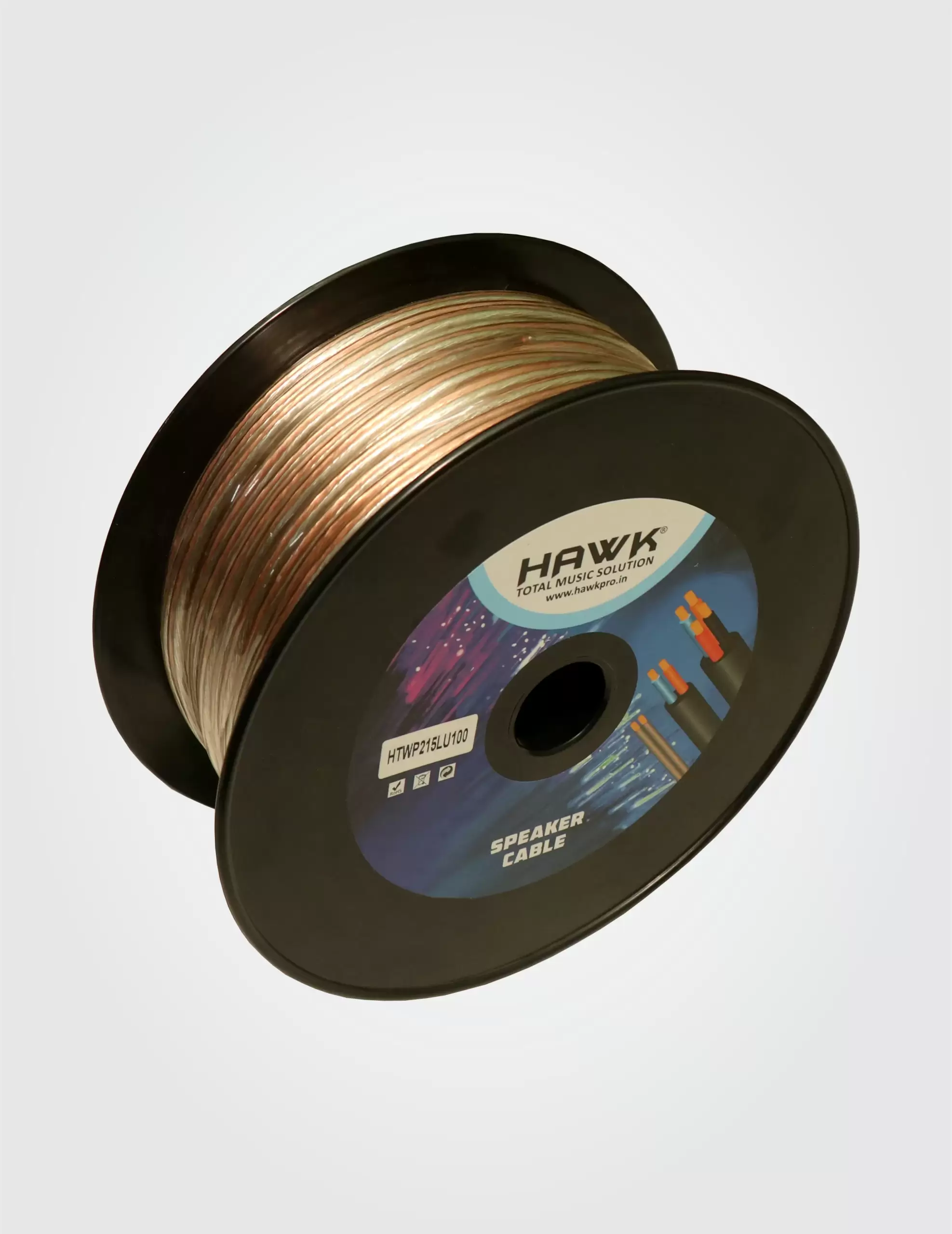HAWK HTWP215LU100 OFC Twin Speaker Cable Roll 100M