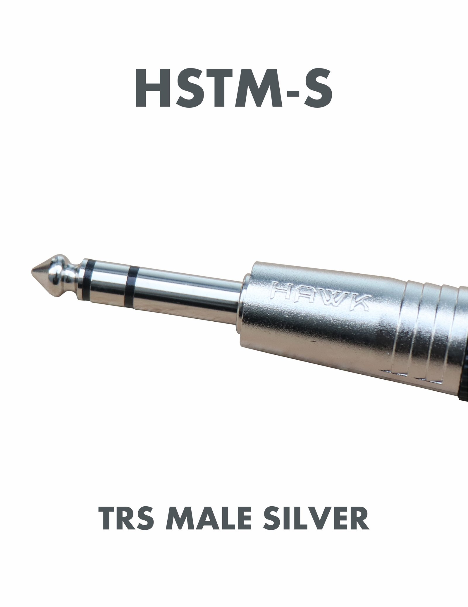 Hawk HSTM-S 1/4″ TRS Male Connector (Pair) (Silver Tip)