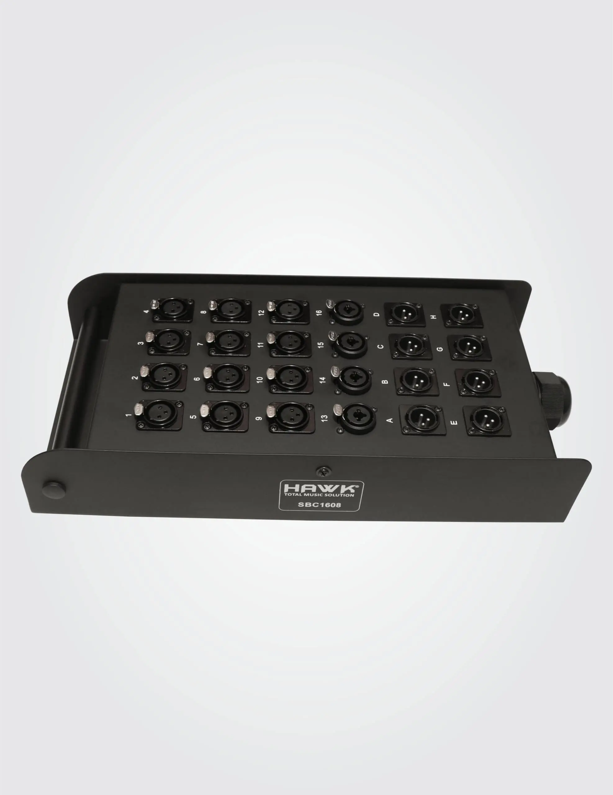 Hawk SBC1608 Heavy Duty Stage Box for Snake Cable, 16 Input and 8 Output