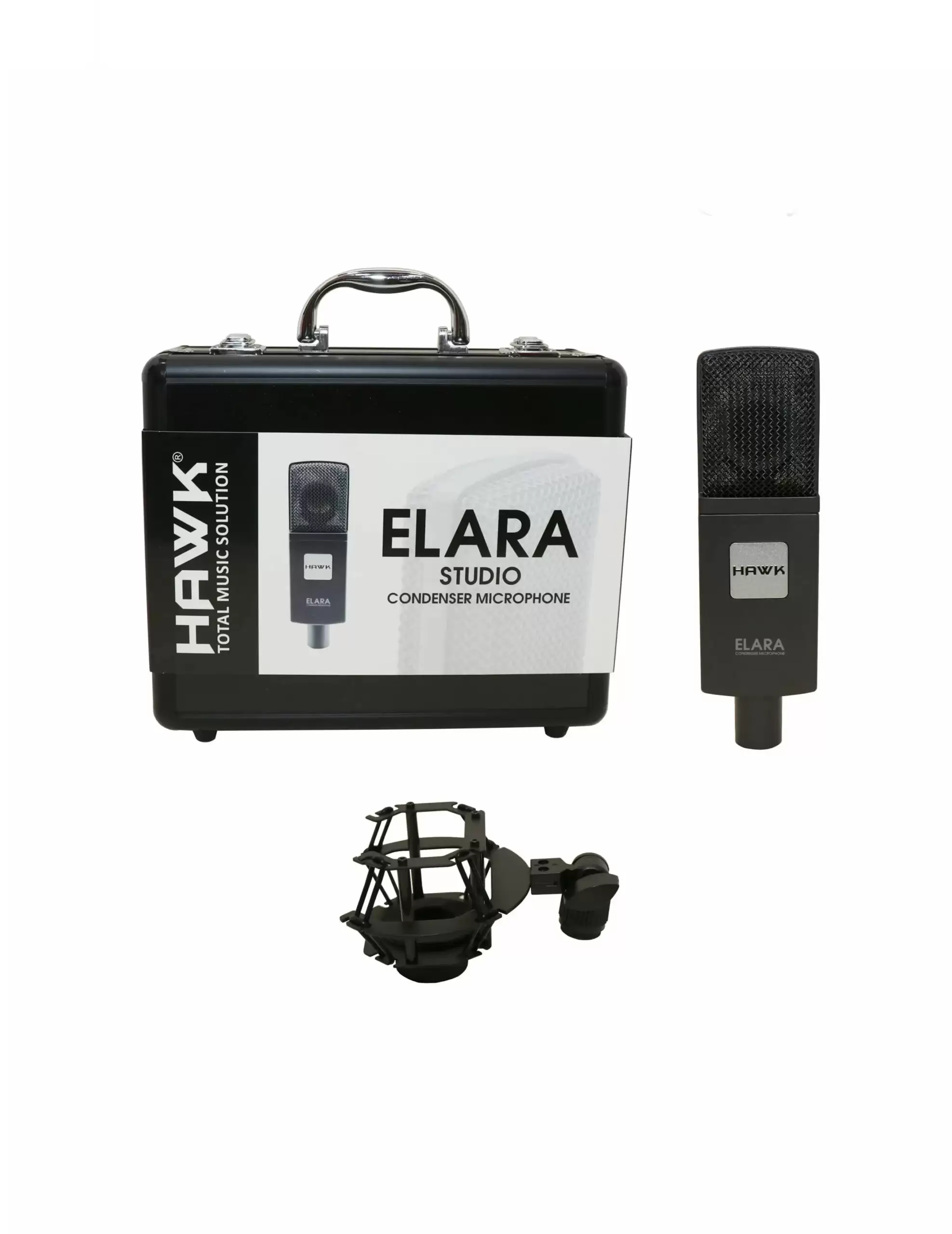 Hawk The Essential Bundle with Elara condenser microphone, HD300 studio headphones, and 3-metre microphone cable