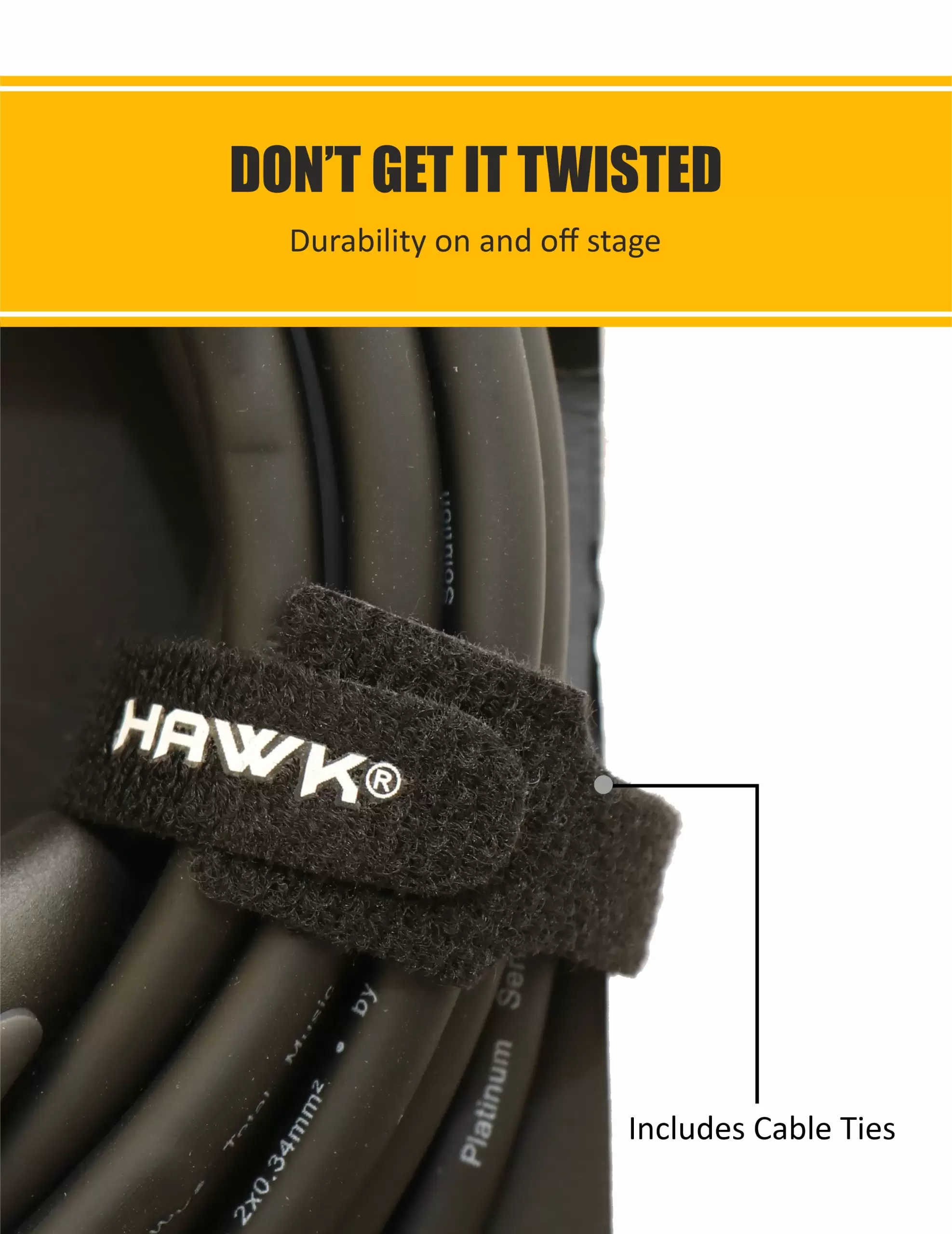HAWK NXFP033 Platinum Series microphone cable with Neutrik connector