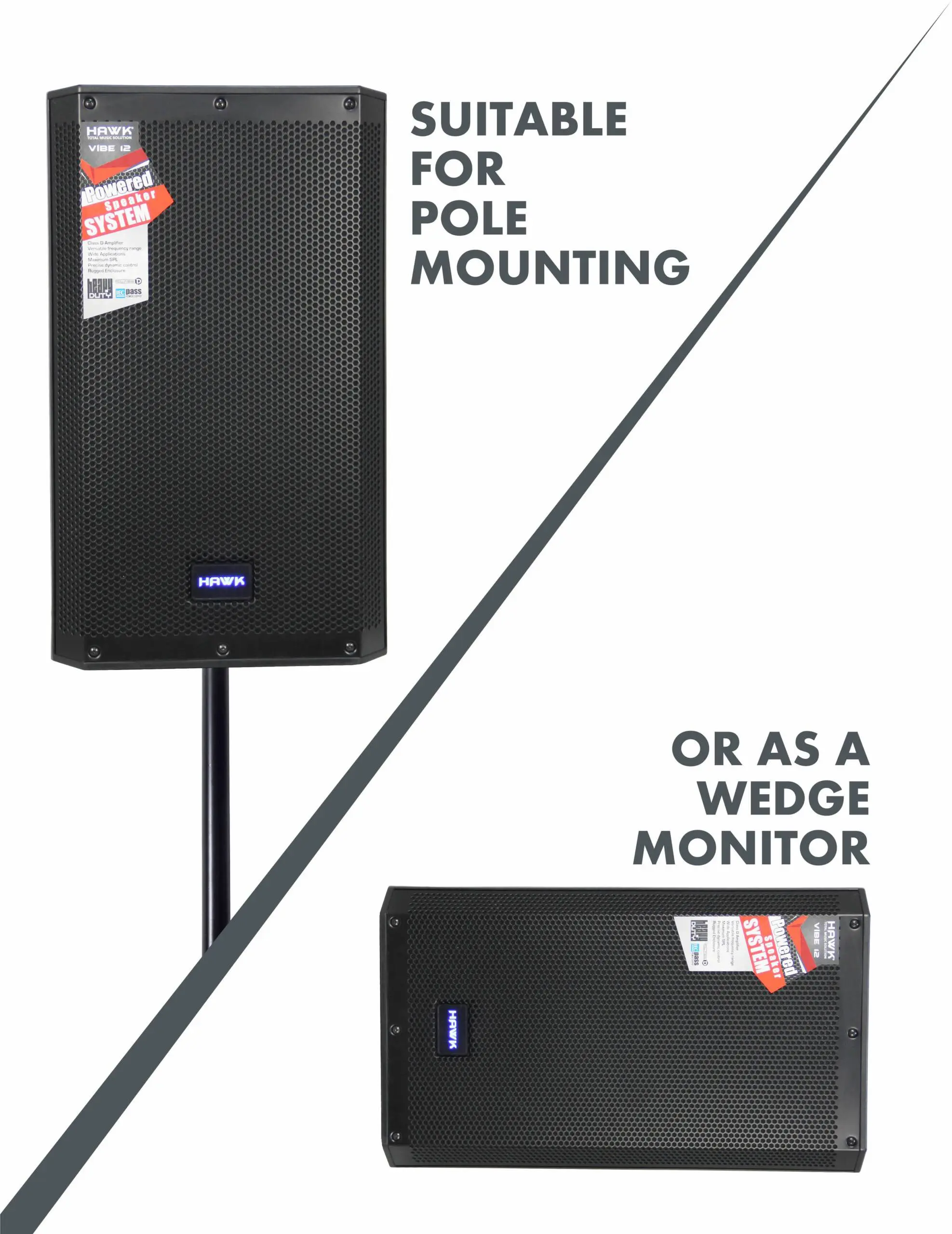 VIBE 12 2000 Watts 12″ inches Active Speaker with Bluetooth and DSP