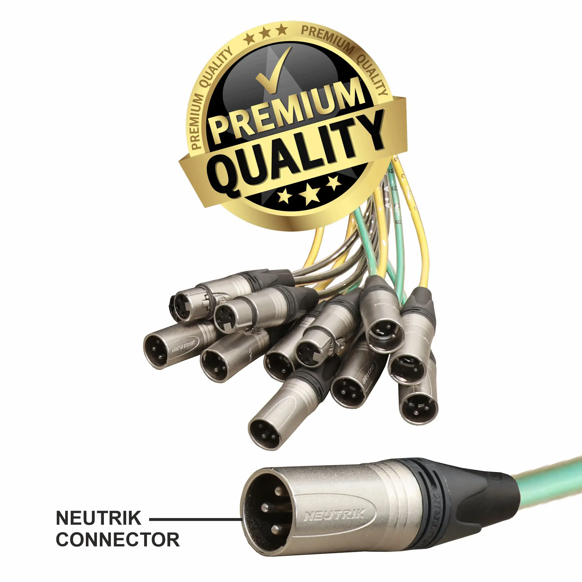 Hawk HNSS804LU10 12 channel ready made snake cable with Neutrik connectors
